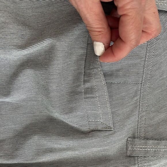 Charter Club Gray Pinstripe Cropped Cotton Blend Pants Size 8 - Picture 6 of 13